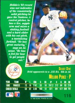 Melido Perez  baseball card collectible - Main Image 2