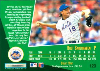 Bret Saberhagen  baseball card collectible - Main Image 2