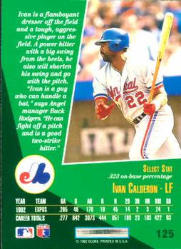 Ivan Calderon  baseball card collectible - Main Image 2