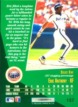 Eric Anthony  baseball card collectible - Main Image 2