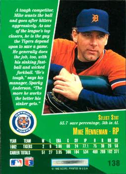 Mike Henneman  baseball card collectible - Main Image 2