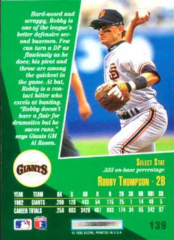 Robby Thompson  baseball card collectible - Main Image 2