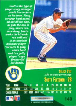 Scott Fletcher  baseball card collectible - Main Image 2