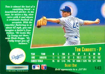 Tom Candiotti  baseball card collectible - Main Image 2
