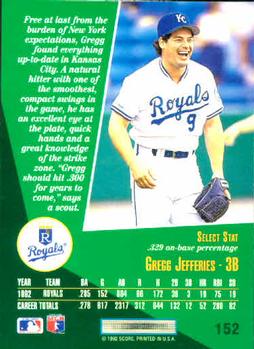 Gregg Jefferies  baseball card collectible - Main Image 2