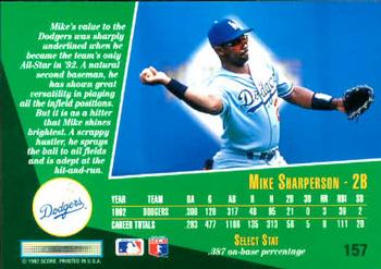 Mike Sharperson  baseball card collectible - Main Image 2