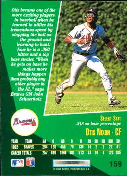 Otis Nixon  baseball card collectible - Main Image 2