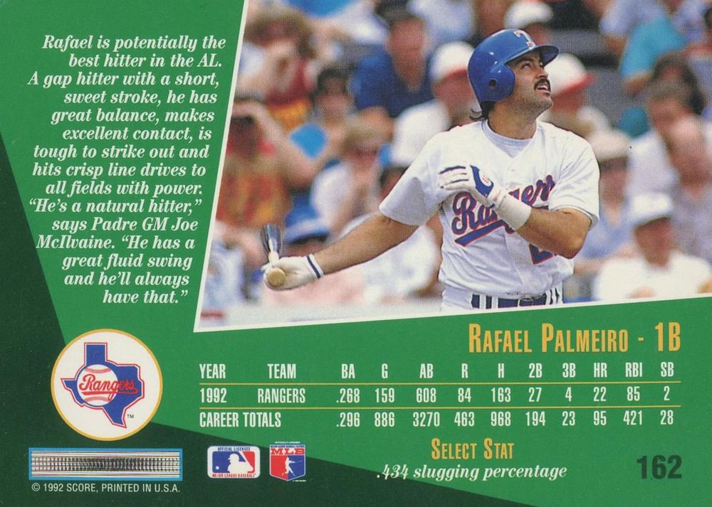 Rafael Palmeiro  baseball card collectible - Main Image 2