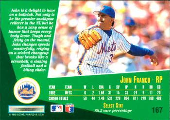 John Franco  baseball card collectible - Main Image 2