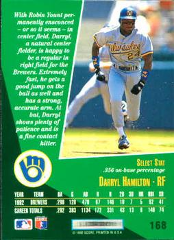 Darryl Hamilton  baseball card collectible - Main Image 2