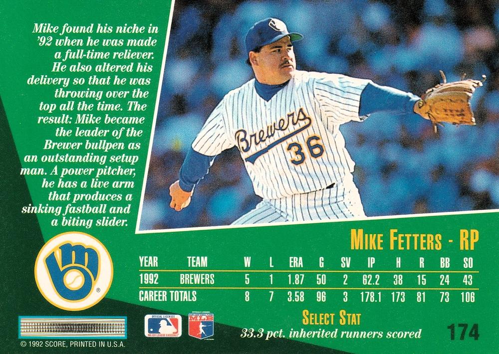 Mike Fetters  baseball card collectible - Main Image 2