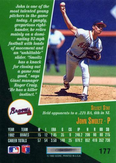 John Smoltz  baseball card collectible - Main Image 2