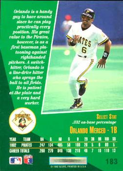 Orlando Merced  baseball card collectible - Main Image 2