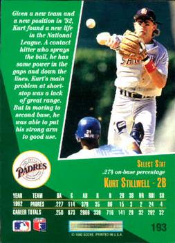 Kurt Stillwell  baseball card collectible - Main Image 2