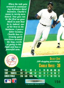 Charlie Hayes  baseball card collectible - Main Image 2