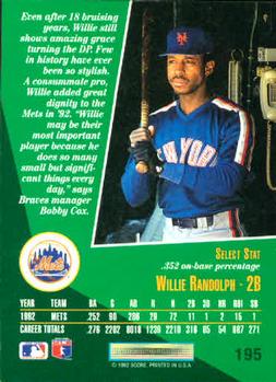 Willie Randolph  baseball card collectible - Main Image 2