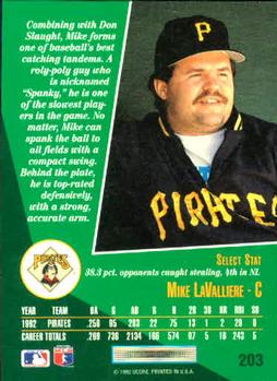 Mike LaValliere  baseball card collectible - Main Image 2