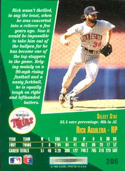 Rick Aguilera  baseball card collectible - Main Image 2