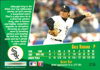 Greg Hibbard  baseball card collectible - Main Image 2