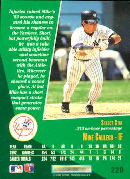 Mike Gallego  baseball card collectible - Main Image 2