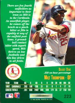 Milt Thompson  baseball card collectible - Main Image 2