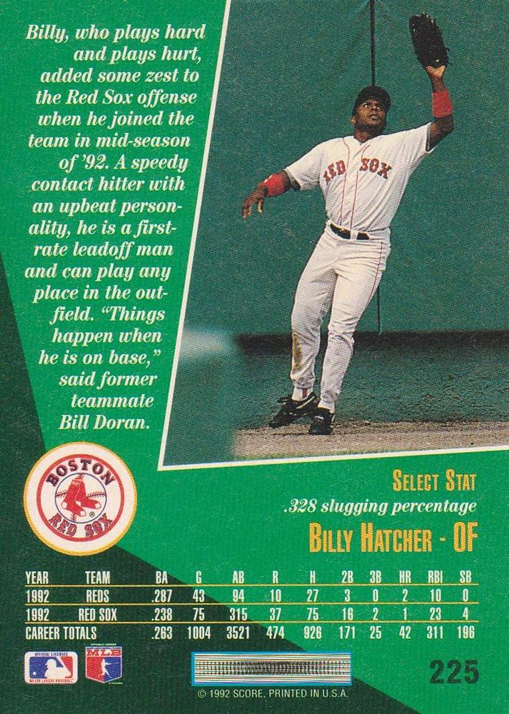 Billy Hatcher  baseball card collectible - Main Image 2