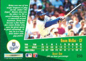 Brian McRae  baseball card collectible - Main Image 2