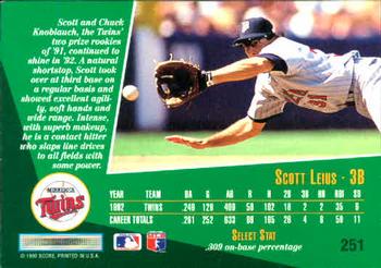 Scott Leius  baseball card collectible - Main Image 2