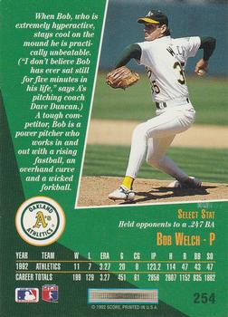 Bob Welch  baseball card collectible - Main Image 2