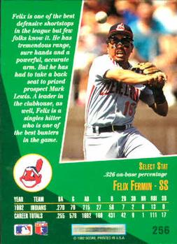 Felix Fermin  baseball card collectible - Main Image 2