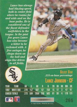 Lance Johnson  baseball card collectible - Main Image 2