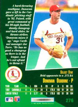 Donovan Osborne  baseball card collectible - Main Image 2