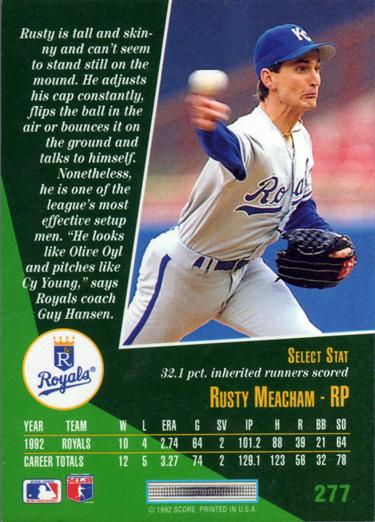 Rusty Meacham  baseball card collectible - Main Image 2