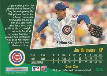 Jim Bullinger  baseball card collectible - Main Image 2
