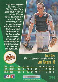 Jeff Tackett  baseball card collectible - Main Image 2