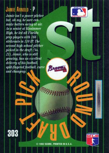 Jamie Arnold  baseball card collectible - Main Image 2