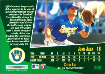 John Jaha  baseball card collectible - Main Image 2