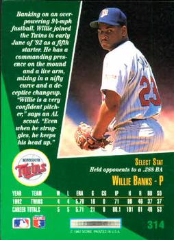 Willie Banks  baseball card collectible - Main Image 2