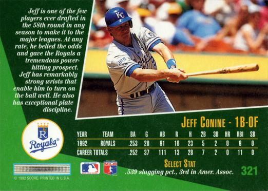 Jeff Conine  baseball card collectible - Main Image 2