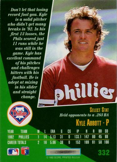 Kyle Abbott  baseball card collectible - Main Image 2