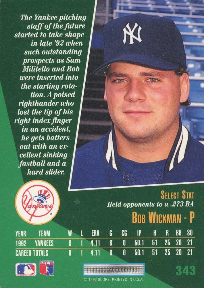 Bob Wickman  baseball card collectible - Main Image 2