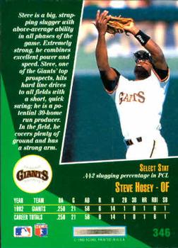 Steve Hosey  baseball card collectible - Main Image 2