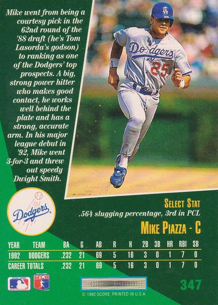 Mike Piazza  baseball card collectible - Main Image 2