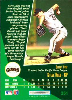 Steve Reed  baseball card collectible - Main Image 2