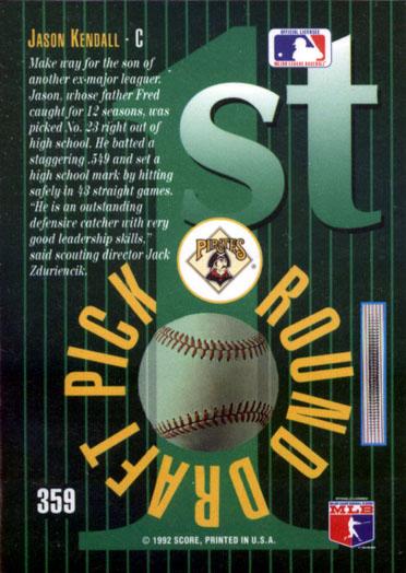 Jason Kendall  baseball card collectible - Main Image 2