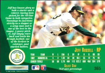 Jeff Russell  baseball card collectible - Main Image 2