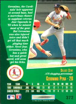 Geronimo Pena  baseball card collectible - Main Image 2