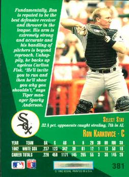 Ron Karkovice  baseball card collectible - Main Image 2