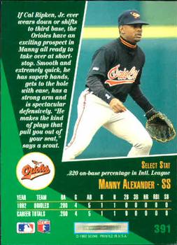 Manny Alexander  baseball card collectible - Main Image 2