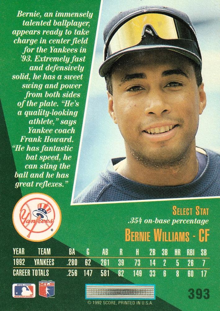 Bernie Williams  baseball card collectible - Main Image 2